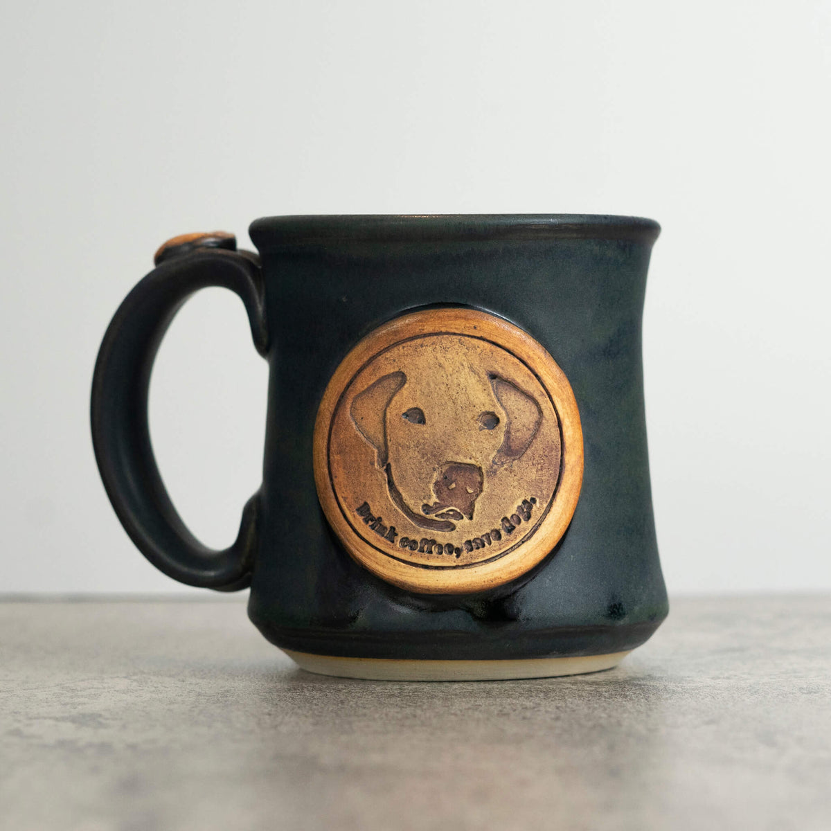 16 oz Black Potbelly Mug - Dogtown Coffee